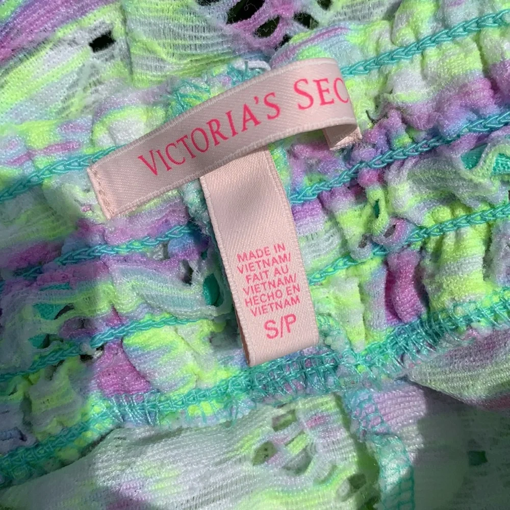 Victoria’s Secret Neon Crochet Lace Shorts Lingerie Beachwear Size Small